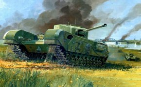 Обои mk iv, война, мост, пехотный танк, рисунок, танк, Черчилль