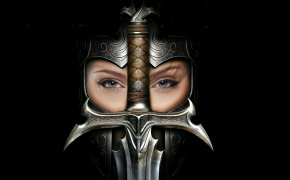 Обои девушка, Культ королевства ереси, меч, шлем