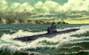 Обои 613, Submarine, лодка, подводная, Проект, серия, ссср, флот