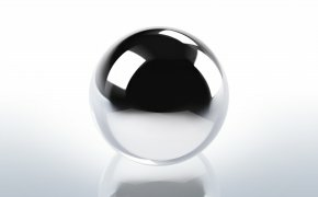 Обои прозрачная, сфера, фон, хром, черно-белый, шар